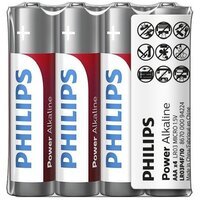 Батарейка Philips Power Alkaline AAA лужна плівка 4 шт (LR03P4F/10)