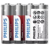 Батарейка Philips Power Alkaline AA лужна плівка 4 шт (LR6P4F/10)