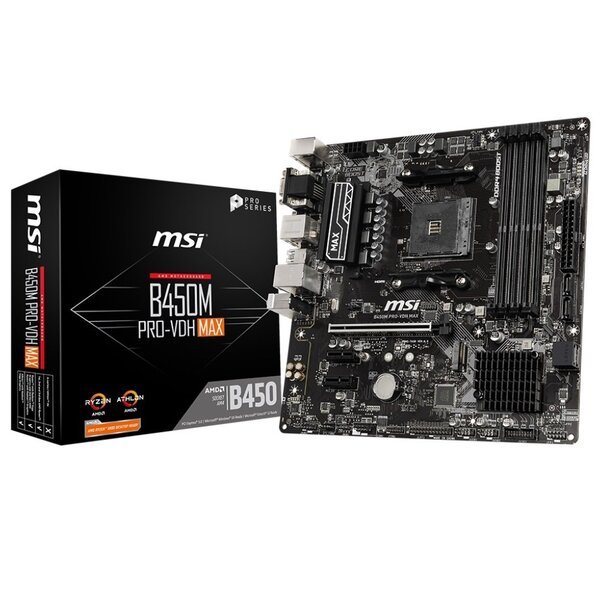 

Материнcкая плата MSI B450M PRO-VDH MAX sAM4 B450 4xDDR4 HDMI-DVI-VGA mATX