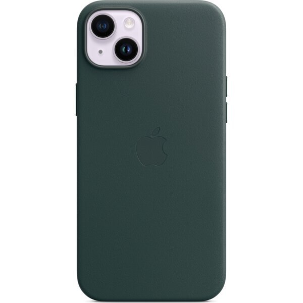Акция на Чехол Apple для iPhone 14 Plus Leather Case with MagSafe - Forest Green (MPPA3ZE/A) от MOYO