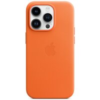 Чохол Apple для iPhone 14 Pro Leather Case with MagSafe – Orange (MPPL3ZE/A)