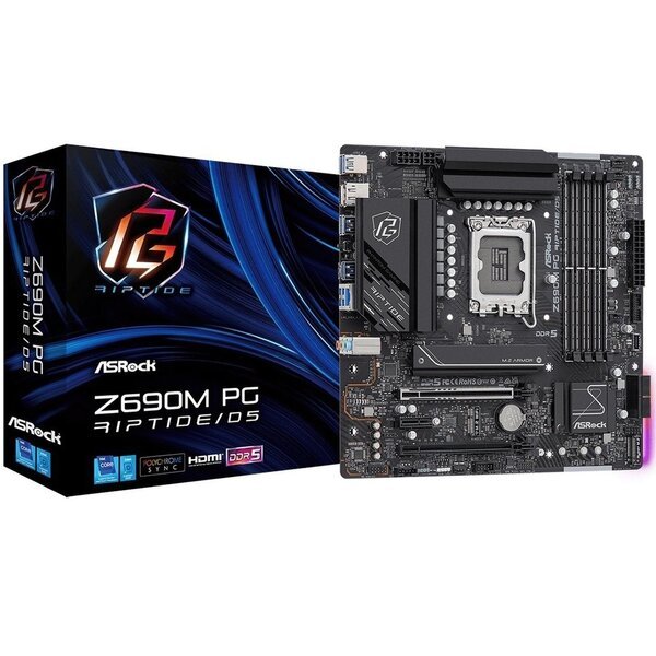 

Материнская плата ASRock Z690M PG RIPTIDE/D5 (Z690M_PG_RIPTIDE/D5)