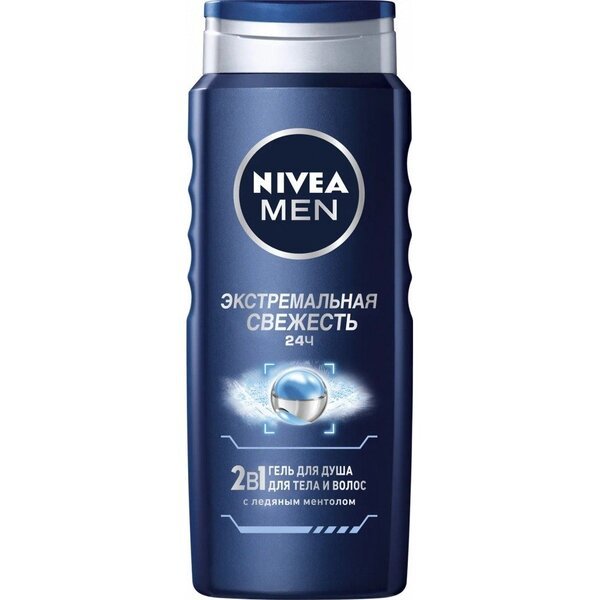 Гель для душа Nivea Men Экстремальная свежесть 2в1 Для тела и волос с ...