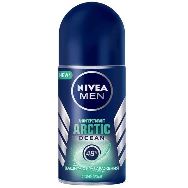 

Дезодорант-антиперспирант Nivea Men Arctic Ocean со свежей мятой морской солью Шариковый 50мл