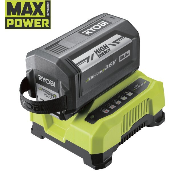 

Набор аккумулятор + зарядное устройство Ryobi RY36BC60A-160, MAX POWER 36 В, 6.0Ач HIGH ENERGY™ Lith (5133004706)