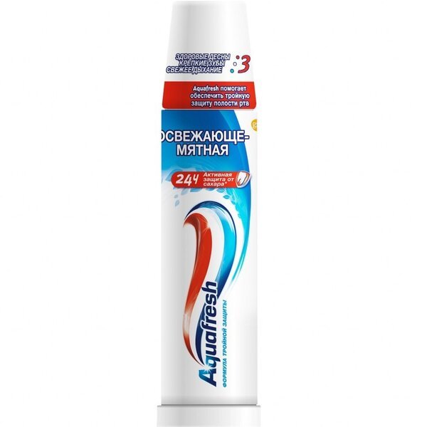 

Зубная паста Aquafresh освежающая-мятная в поршневой упаковке 100мл