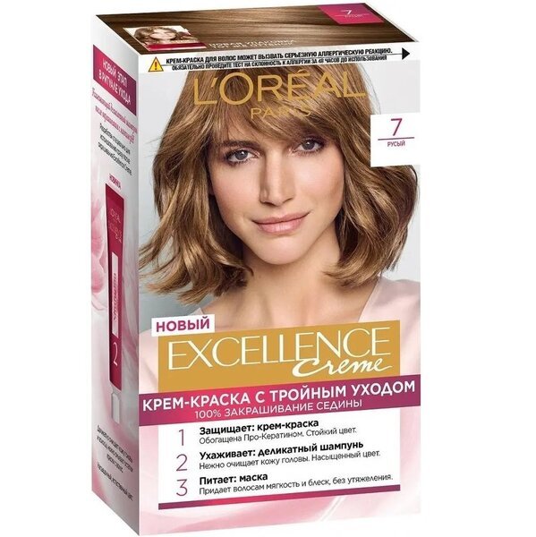 

Устойчивая крем-краска для волос L'Oreal Paris Excellence Creme 7 Русый