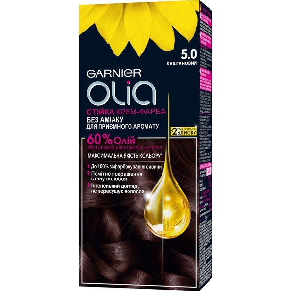 

Краска для волос Garnier Olia Базовая линейка оттенок 5.0 Каштановый