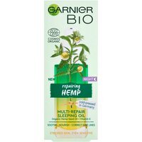 Ночное масло Garnier Bio с эфирным маслом конопля для восстановления истощенной чувствительной кожи лица 30мл