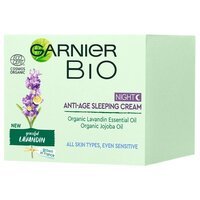 Ночной антивозрастной крем для лица Garnier Bio с экстрактом лавандина 50мл