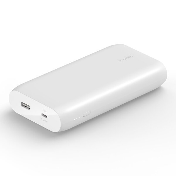 

Портативное зарядное устройство Power Bank Belkin 20000mAh 30W PD USB-A, USB-C White