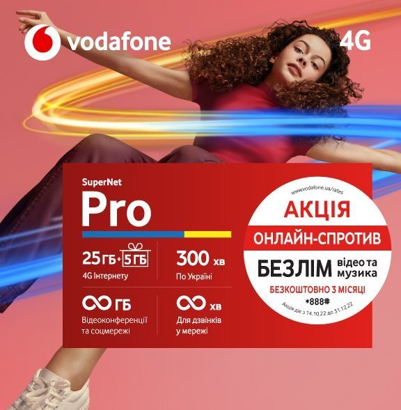 

Стартовый пакет Vodafone Pro 2022