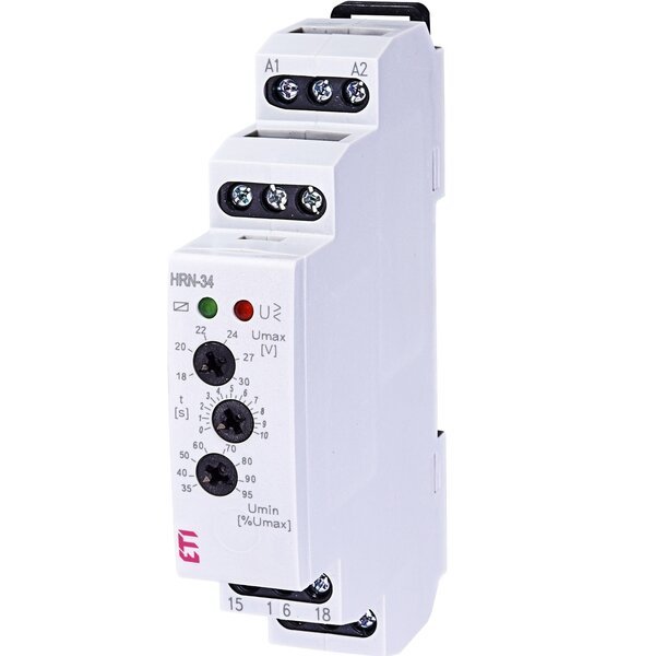 

Реле контроля напряжения ETI HRN-34 6-30V DC (1F, 1x16A_AC1) (2471400)