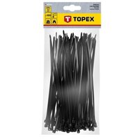 Хомут-стяжка TOPEX, черный, 3.6x200 мм, пластик, 100 шт. (44E976)