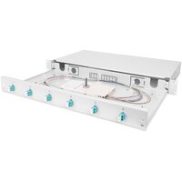 Оптична панель DIGITUS 19' 1U, 6xLC duplex, Incl, Splice Cass, OM3 Color Pigtails, Adapter (DN-96330/3)