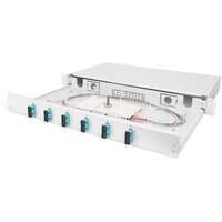 Оптична панель DIGITUS 19` 1U, 6xSC duplex, Incl, Splice Cass, OM3 Color Pigtails, Adapter (DN-96320/3)