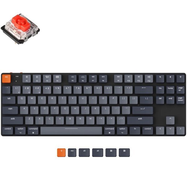 

Клавиатура Keychron K1SE 87 Key Gateron Red White Led WL UA Black (K1SEG1_KEYCHRON)