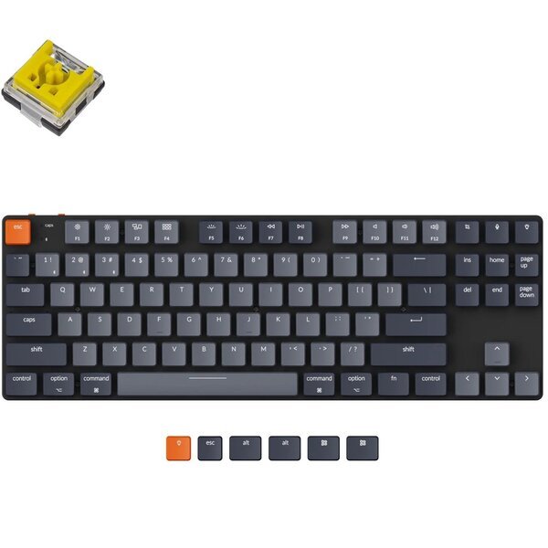 

Клавиатура Keychron K1SE 87 Key Optical Banana White Led Hot-Swap WL UA Black (K1SED4_KEYCHRON)