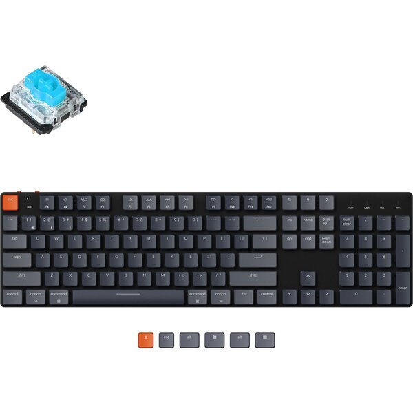 

Клавиатура Keychron K5SE 104 Key Gateron Blue Led WL UA Black (K5SEG2_KEYCHRON)