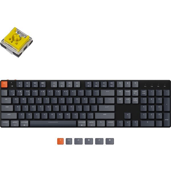 Акция на Клавиатура Keychron K5SE 104 Key Optical Banana RGB Hot-Swap WL UA Black (K5SEE4_KEYCHRON) от MOYO