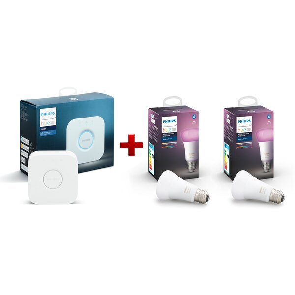 

Набор Philips Hue (Bridge, лампа E27 RGB 2шт) (BRIDGE+E27RGB_2PCS)