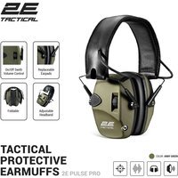 Тактичні захисні навушники 2E Pulse Pro Army Green NRR 22 dB, активні (2E-TPE026ARGN)