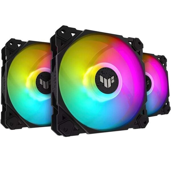 

Корпусний вентилятор ASUS TUF Gaming TF120 ARGB, 120mm, 1900rpm, 4pin PWM, 29dBa, AURA Sync, ARGB hub, black, 3 pcs