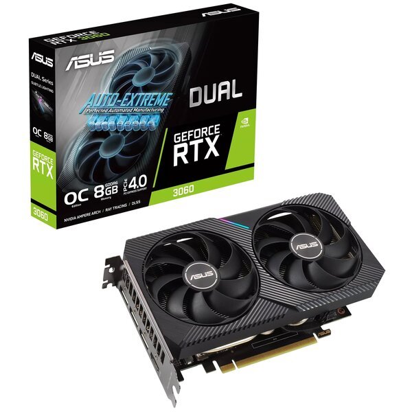 

Видеокарта ASUS GeForce RTX3060 8GB GDDR6 DUAL OC DUAL-RTX3060-O8G