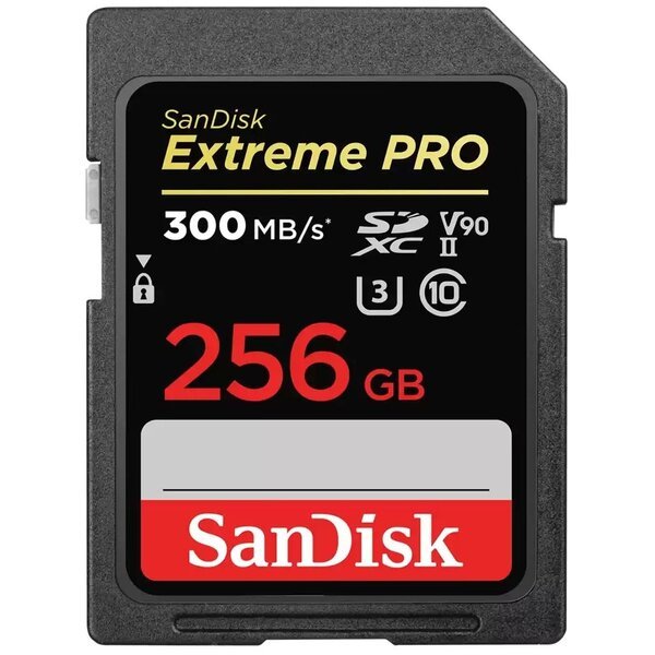 Акція на Карта памяти SanDisk SD 256GB C10 UHS-II U3 V90 R300/W260MB/s Extreme Pro (SDSDXDK-256G-GN4IN) від MOYO