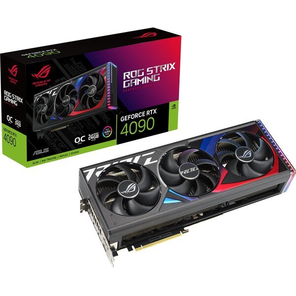 

Видеокарта ASUS GeForce RTX 4090 24GB GDDR6 STRIX OC GAMING ROG-STRIX-RTX4090-O24G-GAMING (90YV0ID0-M0NA00)