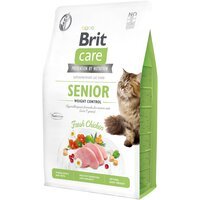 Сухий корм для кішок з надмірною вагою Brit Care Cat GF Senior Weight Control з куркою, 2кг