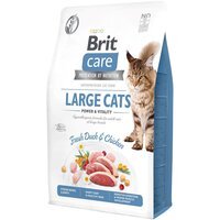 Сухий корм для кішок великих порід Brit Care Cat GF Large cats Power & Vitality з качкою та куркою, 2кг