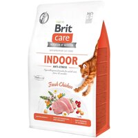 Сухий корм для кішок, які живуть у приміщенні Brit Care Cat GF Indoor Anti-stress з куркою, 0,4 кг