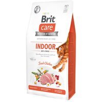 Сухий корм для кішок, які живуть у приміщенні Brit Care Cat GF Indoor Anti-stress з куркою, 7кг