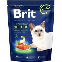 Сухий корм для стерилізованих котів Brit Premium by Nature Cat Sterilized Salmon з лососем 0,3 кг