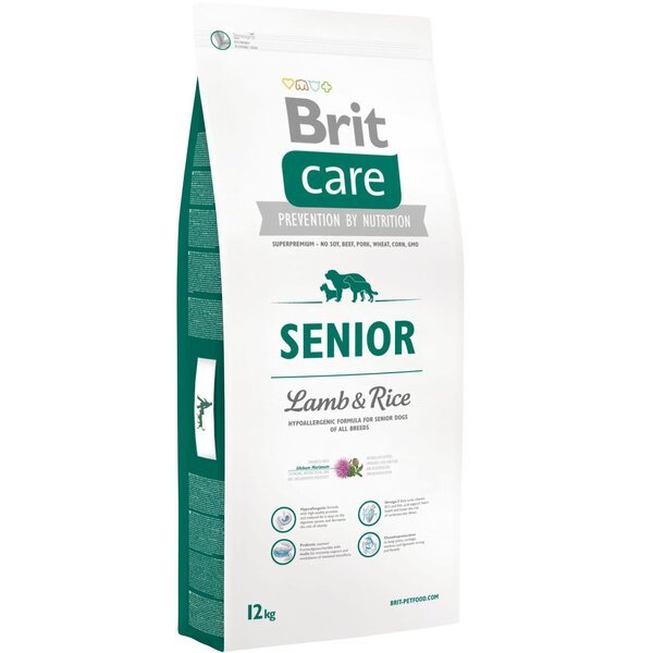 

Сухой корм для пожилых собак всех пород Brit Care Senior All Breed Lamb & Rice 12 кг