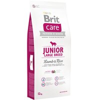 Сухий корм для цуценят та молодих собак великих порід Brit Care Junior Large Breed Lamb & Rice 12 кг