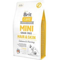 Сухой корм для взрослых собак миниатюрных пород Brit Care Mini Grain Free Hair & Skin 2 кг