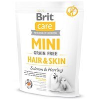 Сухий корм для дорослих собак мініатюрних порід Brit Care Mini Grain Free Hair & Skin 400г