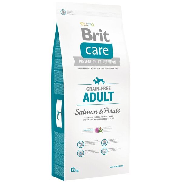 

Сухой корм для собак весом до 25 кг Brit Care GF Adult Salmon & Potato 12 кг