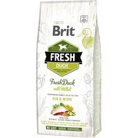 Сухий корм для активних дорослих собак Brit Fresh Active Run & Work з качкою та пшоном 12 кг