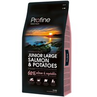 Сухий корм для цуценят та молодих собак великих порід Profine Junior Large Salmon з лососем та картоплею 15 кг