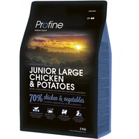 Сухий корм для цуценят та молодих собак великих порід Profine Junior Large Salmon з лососем та картоплею 3 кг