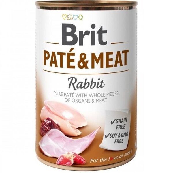 

Влажный корм для собак Brit Paté and Meat Dog 400г с кроликом