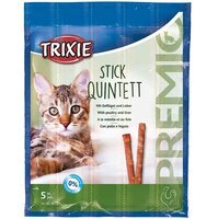 Лакомство для котов Trixie PREMIO Quadro-Sticks палочки дом.птица/печень 5шт*5гр