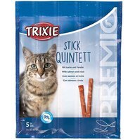 Лакомство для котов Trixie PREMIO Quadro-Sticks палочки лосось/форель 5шт*5гр