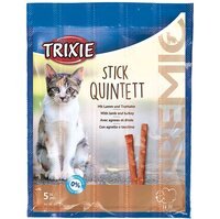 Лакомство для котов Trixie PREMIO Quadro-Sticks палочки ягненок/индейка 5шт*5гр
