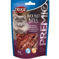 Ласощі для котів Trixie PREMIO Duck Filet Bites філе качки сушене 50гр
