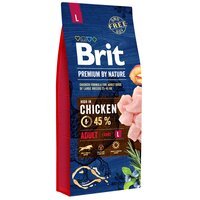 Сухий корм для дорослих собак великих порід Brit Premium Adult L зі смаком курки 15 кг