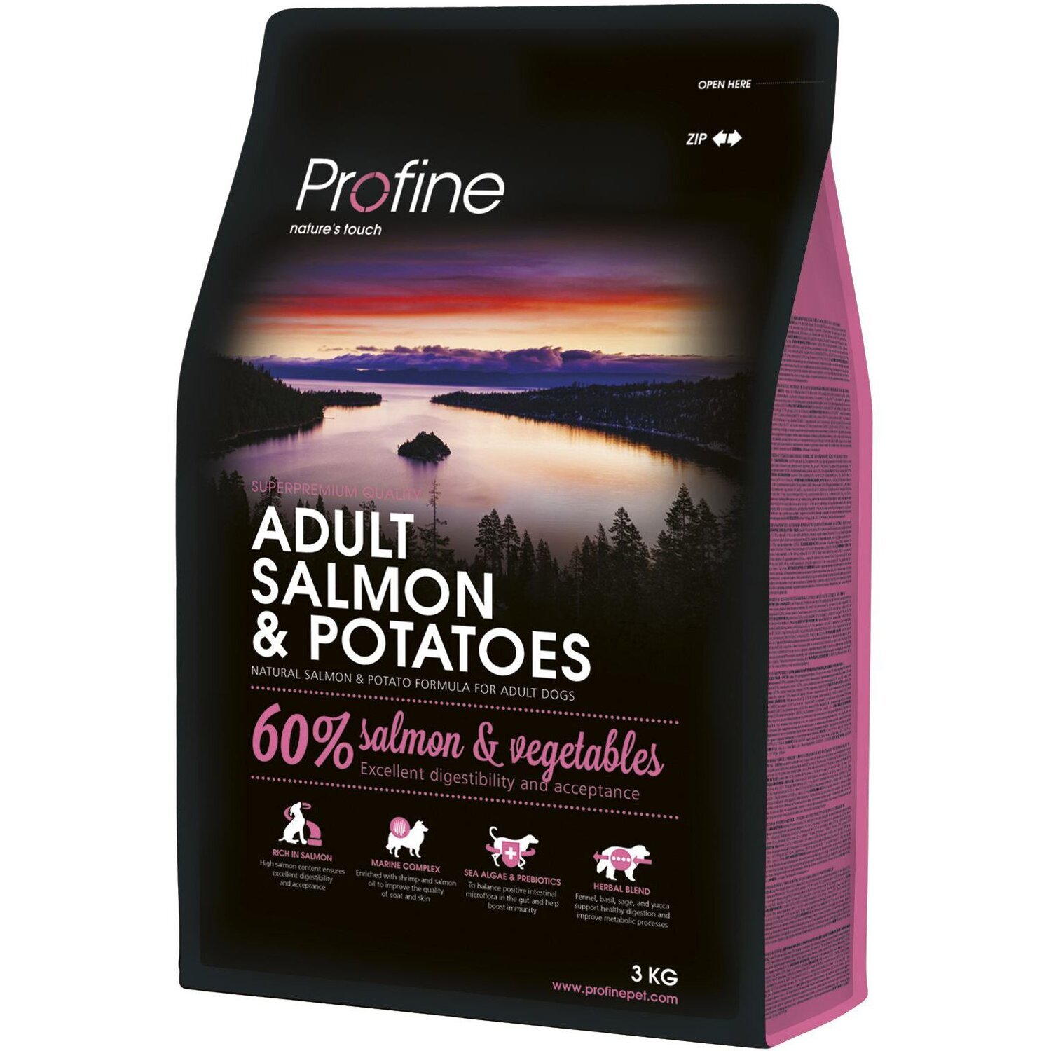 Сухой корм для взрослых собак Profine Adult Salmon с лососем и ...